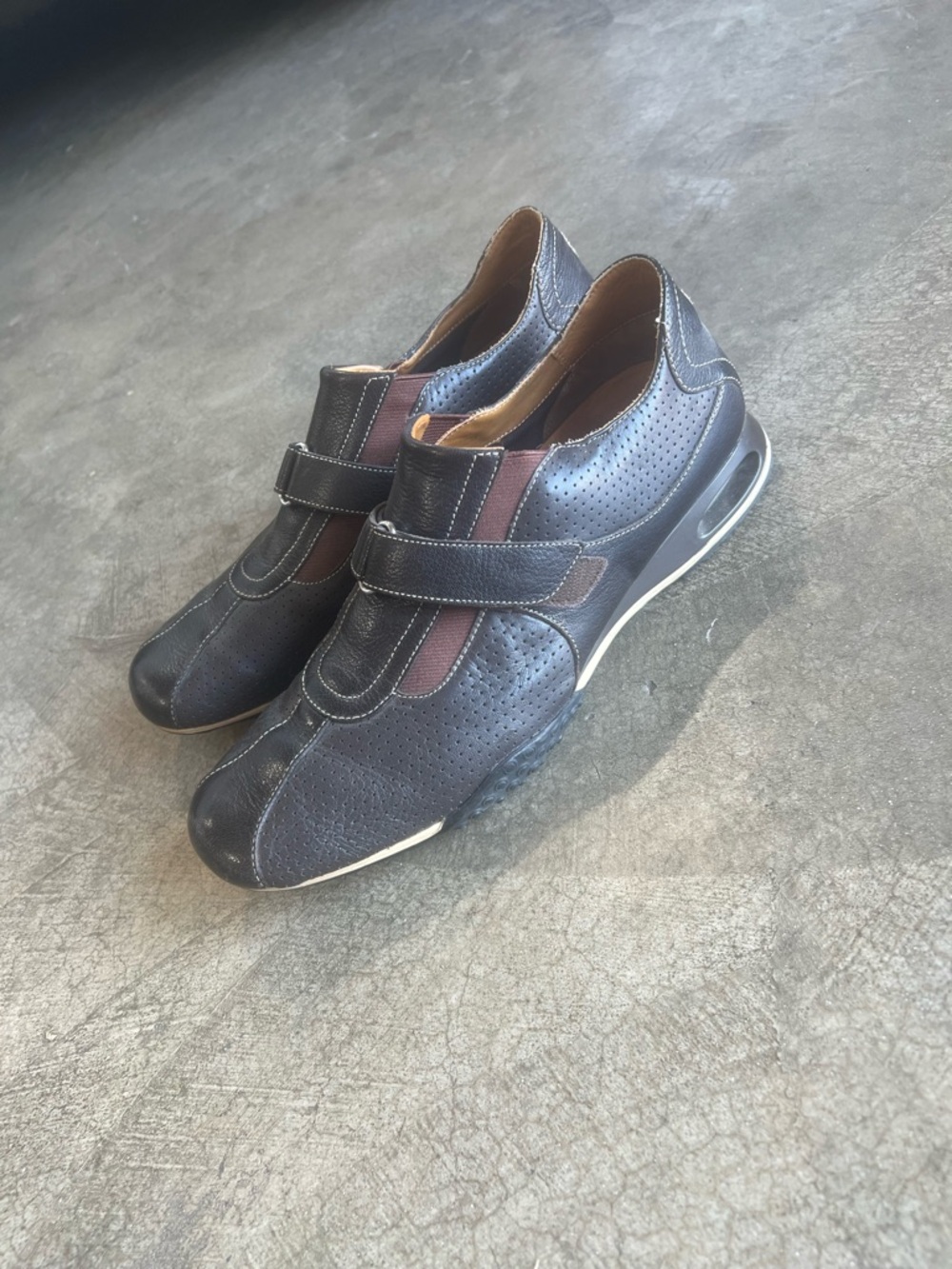 Cole Haan Men's Perforated Slip-On Sneakers in Black and Brown